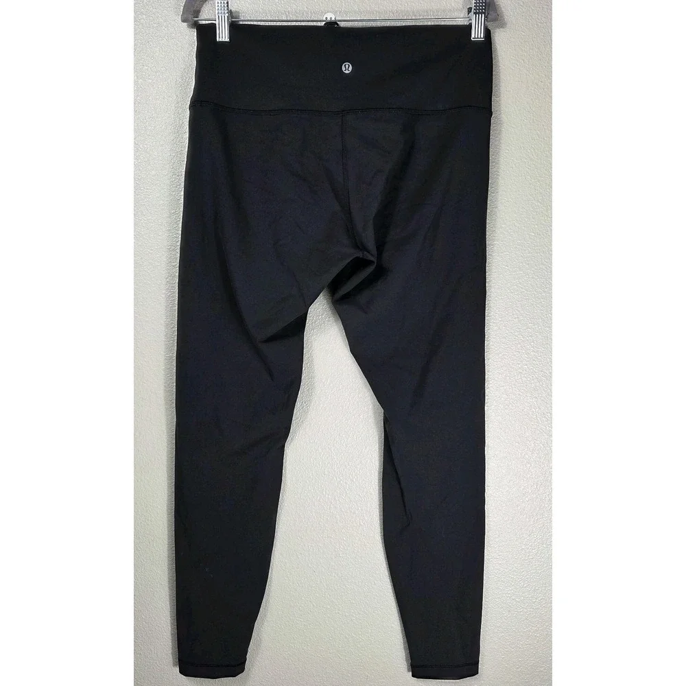 Lululemon Black High Rise Leggings Women's Size 12 Yoga Athletic Pants